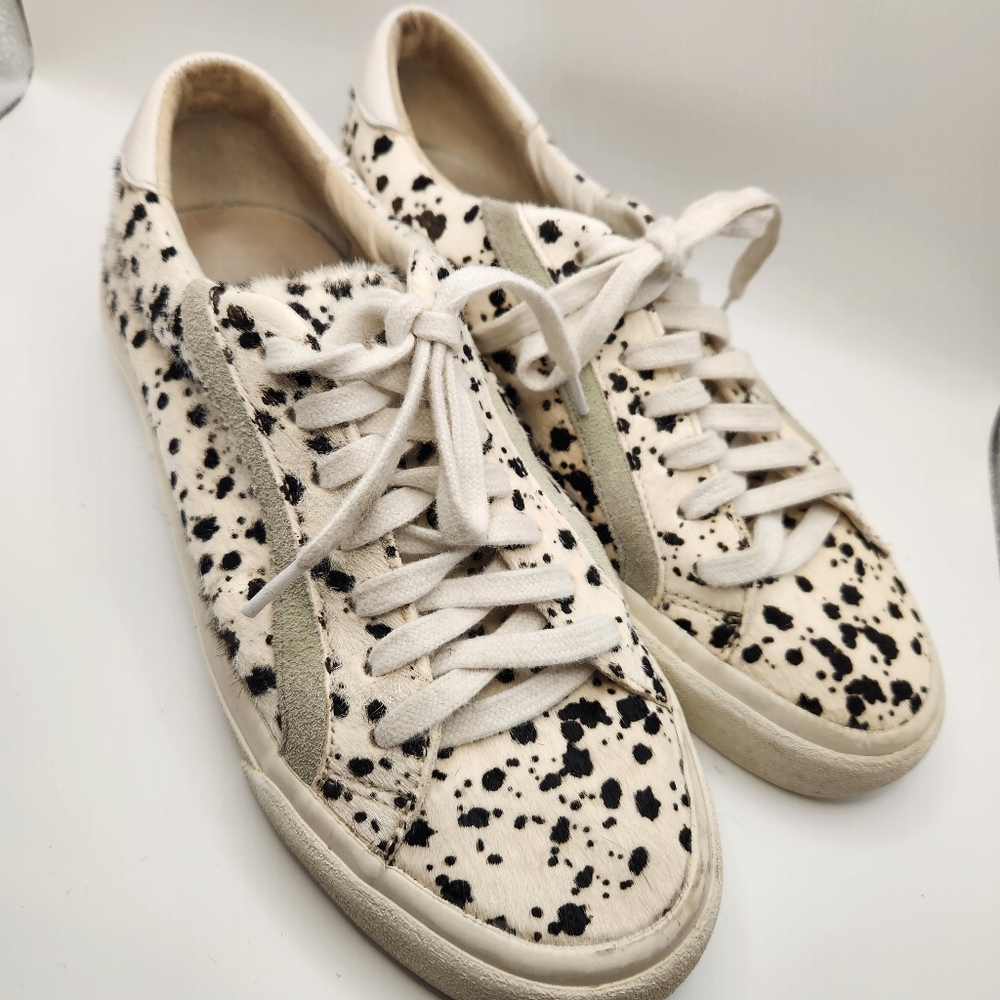 Madewell Sidewalk Low-Top Sneaker | Dalmatian Calf Hair | Size 7 | Animal‎ Print